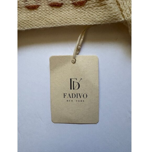 Two-Tone Knit Stripe Poncho with Fringe - Picture 6 of 6